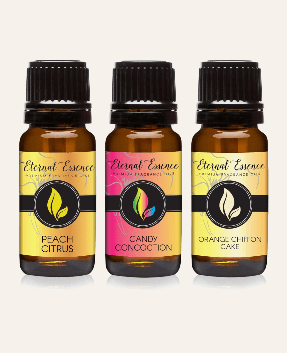 Orange Chiffon Cake, Peach Citrus & Candy Concoction