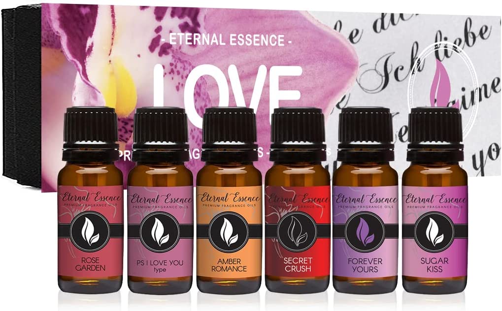 Eternal Essence Oils Thank You Fragrance Oil Gift Set - 6 Long Lasting  Scents in 10mL Amber Glass Bottles - Oils for Diffusers, Soap & Candle  Making