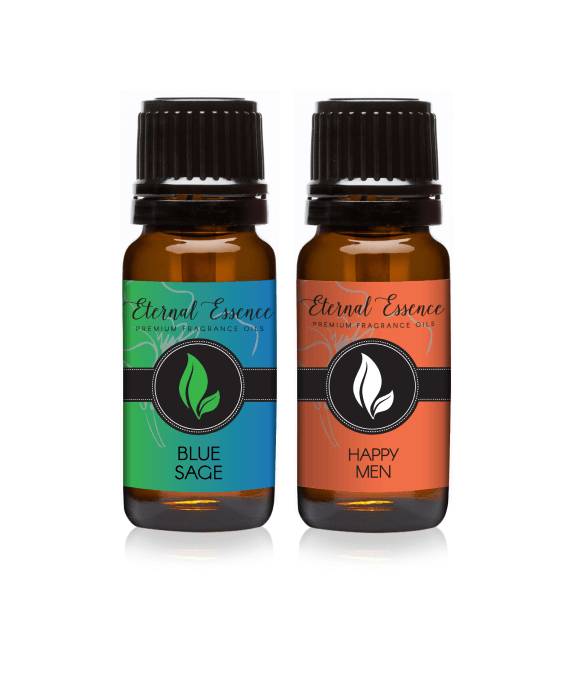 Eternal Essence Oils Pair (2) - Blue Sage & Happy Men - Premium Fragrance Oil Pair - 10ML by Eternal Essence Oils