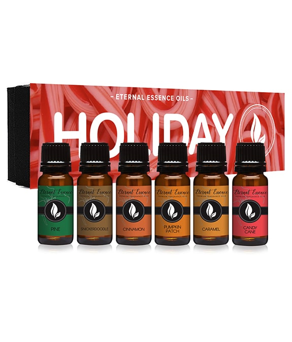 Holiday Gift Set of 6 Premium Grade Fragrance Oils - 10Ml - Scented Oils