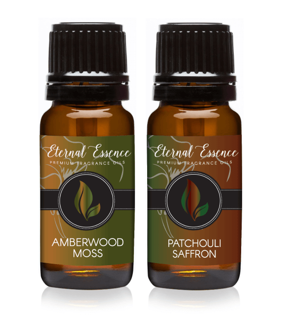 Pair (2) - Amberwood Moss & Patchouli Saffron - Premium Fragrance Oil Pair - 10ML
