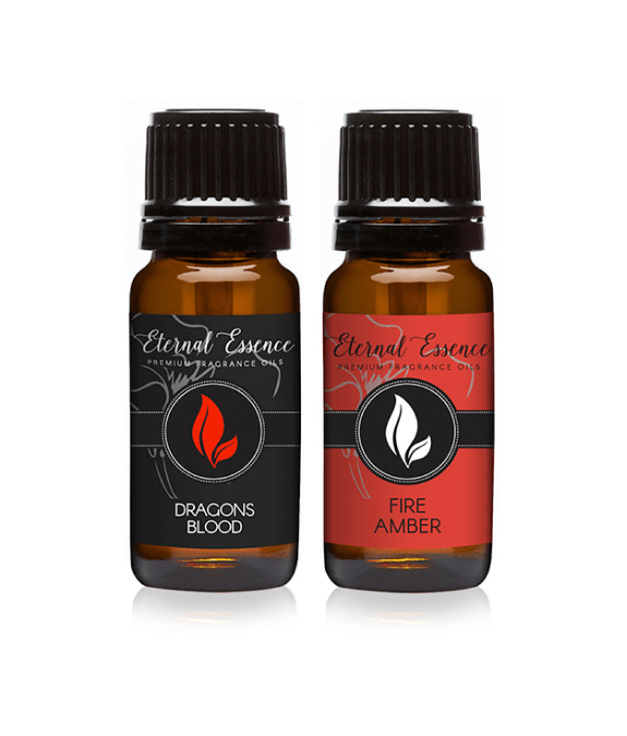 Eternal Essence Oils Pair (2) - Dragons Blood & Fire Amber - Premium Fragrance Oil Pair - 10ml