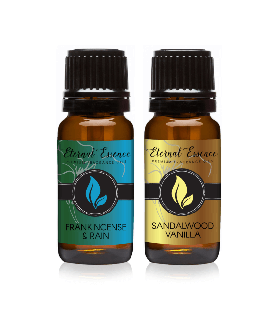 Pair (2) - Sandalwood Vanilla & Frankincense & Rain - Premium Fragrance Oil Pair - 10ML  by Eternal Essence Oils