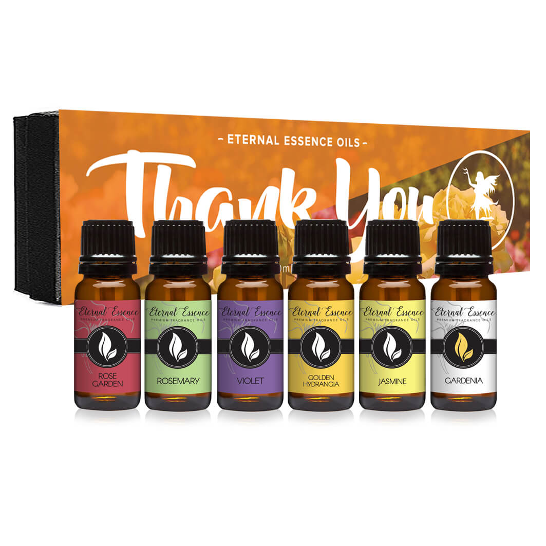 Thank You Gift Set of 6 Premium Grade Fragrance Oils - 10Ml - Scented Oils