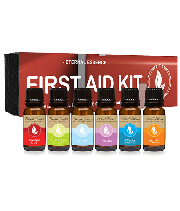 First Aid Kit - Gift Set Of 6 All Natural Fragrance Oils